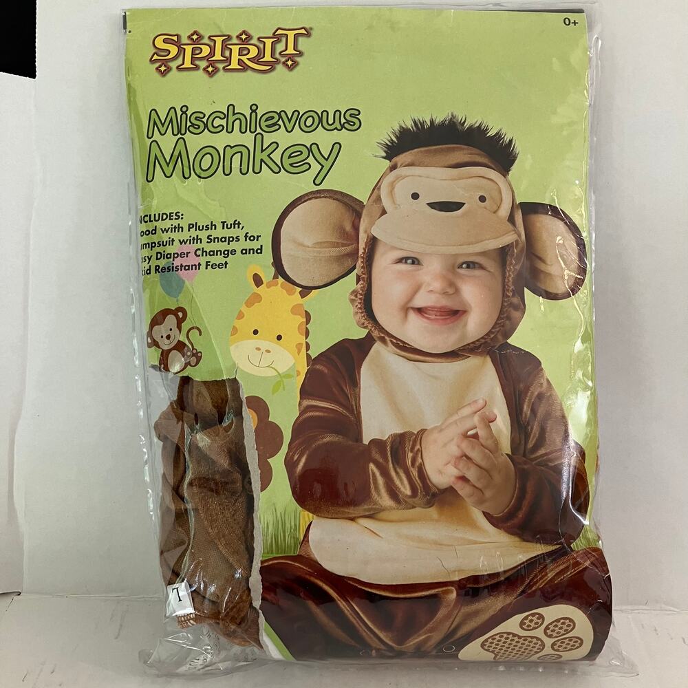 Spirit Halloween Baby Mischievous Monkey Costume Lg 18-24 Months